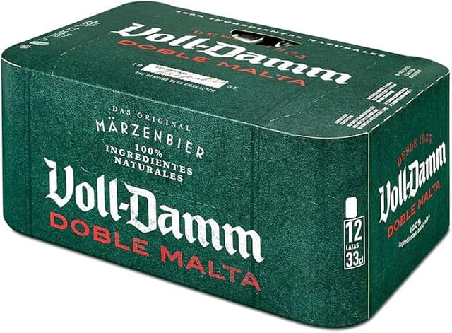 Detalle de Voll-Damm Cerveza Doble Malta 🍊 Pack 12x33cl