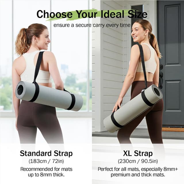 Thumbnail 6 de Slim Panda adjustable yoga mat carry straps (cotton) – strap sling with loop, yoga mat not included