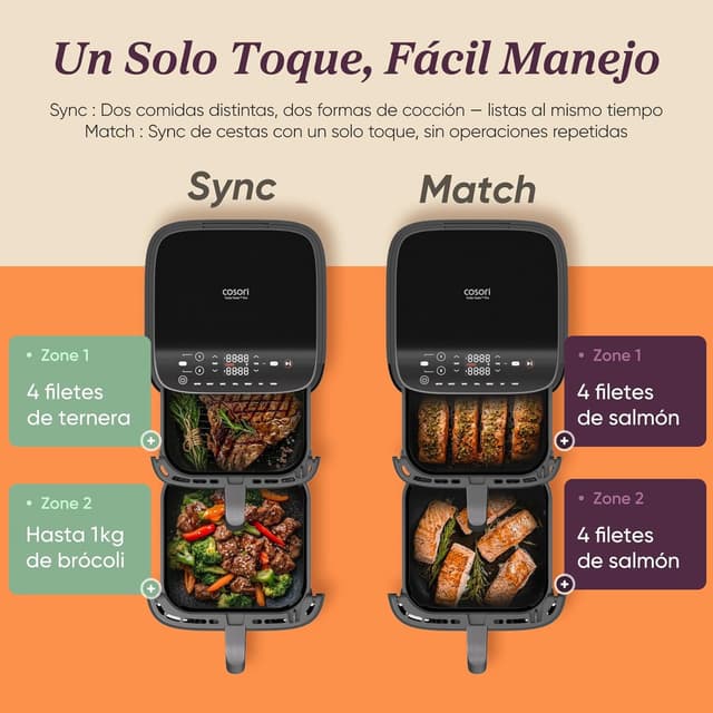 Detalle 2 de Cosori Turbo Tower Freidora de Aire 10,8 L