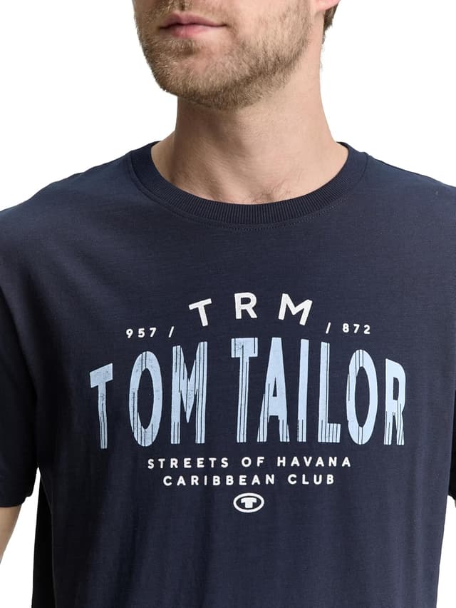 Detalle 2 de TOM TAILOR 1046756 T-shirt da uomo a maniche corte: comfort per l’uso quotidiano