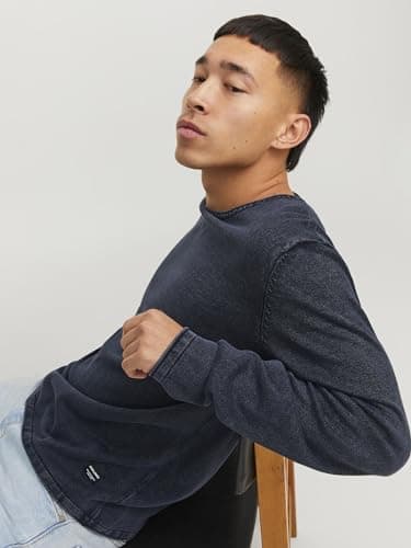 Thumbnail 6 de Jack & Jones Jjeleo Knit Crew Neck L azul marino