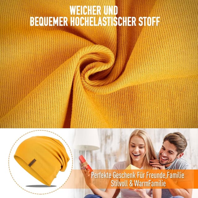 Thumbnail 3 de Slouch Beanie Mütze Baumwolle 29 cm