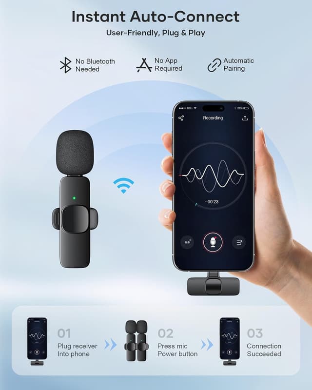 Detalle 2 de Wireless Lavalier Microphone 2-Pack for iPhone
