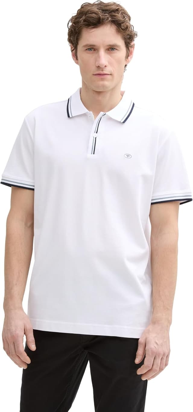Detalle de TOM TAILOR Polo Uomo traspirante a vestibilità regolare per l’uso quotidiano