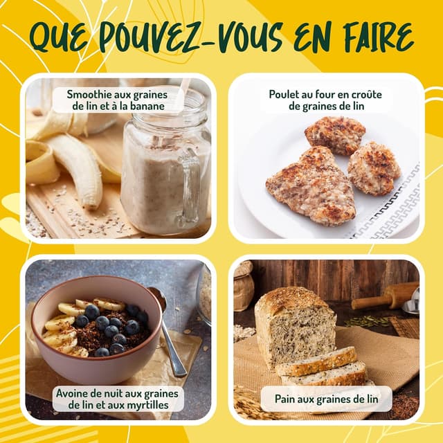 Thumbnail 4 de CIBO CRUDO Graine de Lin DorĂ© Bio 250g đŸ