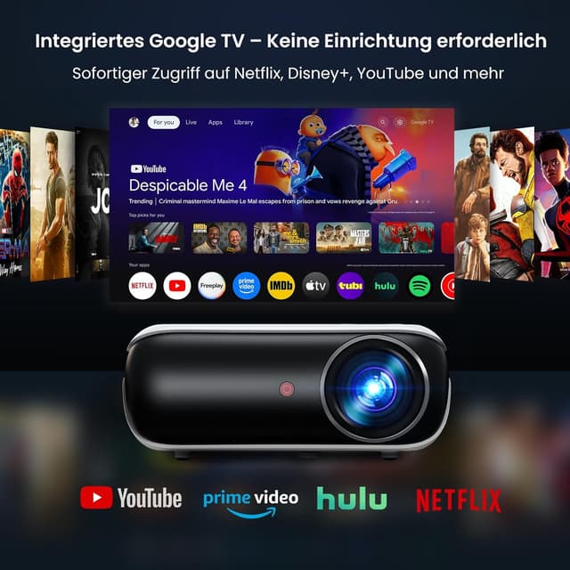 Detalle 2 de HAPPRUN 510G Beamer 1000 Lumen 📽