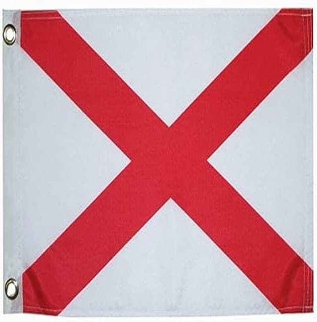 Detalle de Taylor Made Flag 12” x 18” Custom Alabama State Boat Flag with Brass Grommets