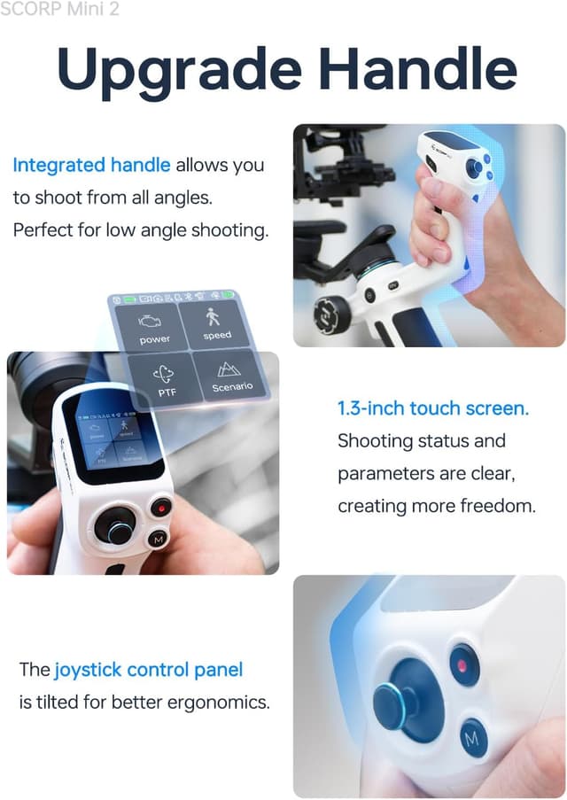 Detalle 2 de FeiyuTech SCORP Mini 2 Kit 3-axis gimbal with built-in AI tracker