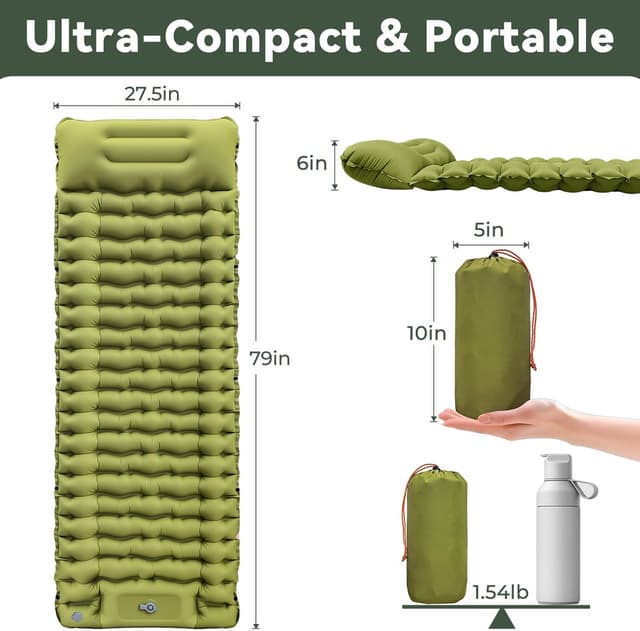 Thumbnail 4 de RusChic Sleeping Pad 1.5 lbs Inflatable