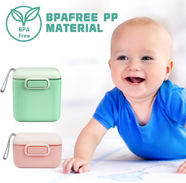 Detalle 2 de Dispenser latte in polvere Aolso, 800 ml + 400 ml con cucchiaio e chiusura ermetica