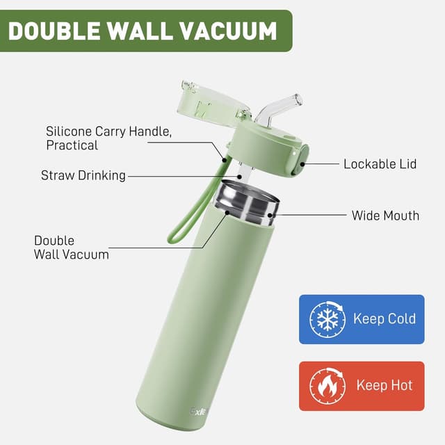 Thumbnail 2 de Exllena 270ml Water Bottle with Straw