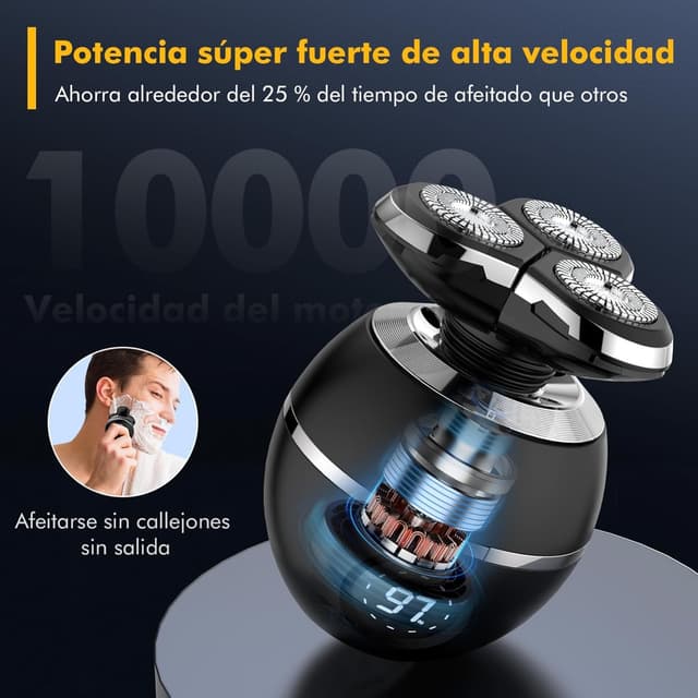 Detalle 2 de ETENTOUS Afeitadora 3D Hombre, Multiusos Impermeable 🌊