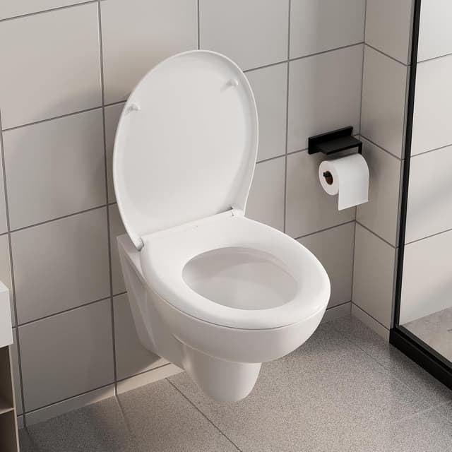 Detalle de Drew Oval toilet seat with soft close 445mm