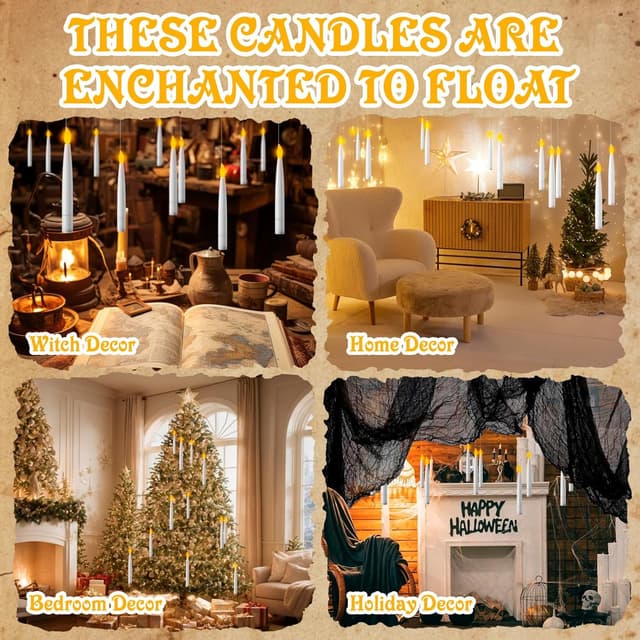 Thumbnail 5 de EXTSUD Juego de 12 velas LED flotantes con mando remoto 🕯️