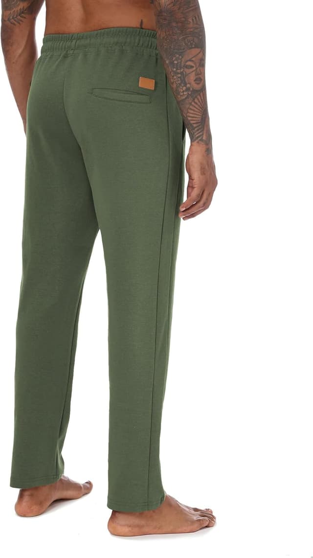 Detalle de Yageshark Herren-Jogginghose aus Baumwolle mit Stretch, atmungsaktiv & mit Taschen