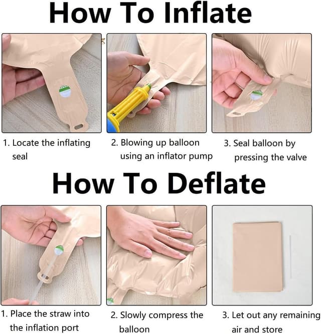 Thumbnail 2 de Stern Folienballons Aprikose 18 Zoll 10 Stück