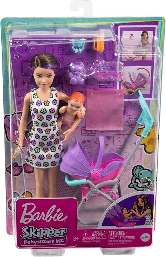Thumbnail 6 de Mattel GXT34 Barbie Skipper Niñera 7 accesorios +3 años
