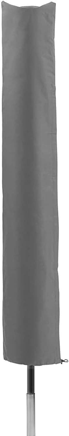 Detalle de PATIO PLUS Patio Parasol Cover (153 x 30 x 30cm) – Grey, waterproof 600D Oxford with drawstring base