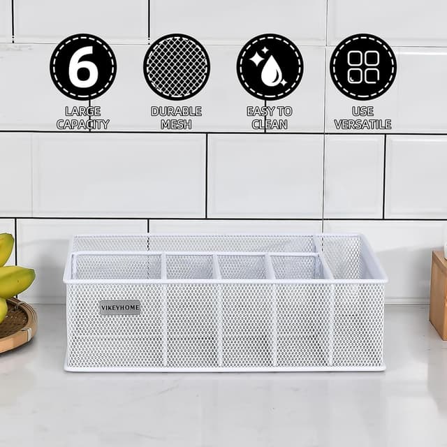 Thumbnail 2 de VIKEYHOME Paper Plate Organizer 6 Compartments