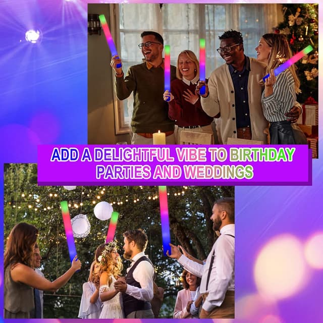 Thumbnail 3 de YYYuYong 68pcs LED Foam Glow Sticks