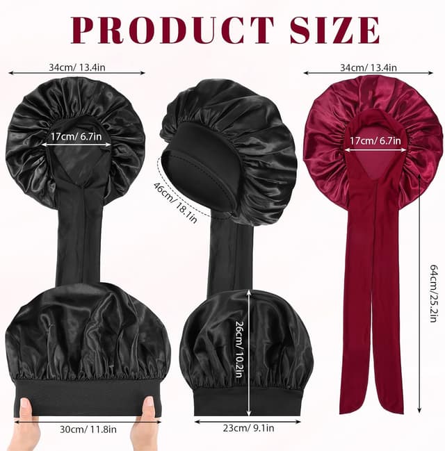 Detalle 2 de PAEFIU Seidenhauben Set mit 34 cm