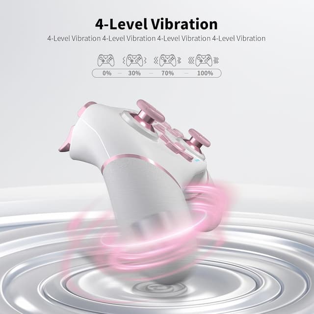 Detalle de AceGamer 2pcs Wireless Controller for Switch 2 / Switch / Switch Lite / OLED with Turbo, Dual Vibration, Screenshot & Wake-up