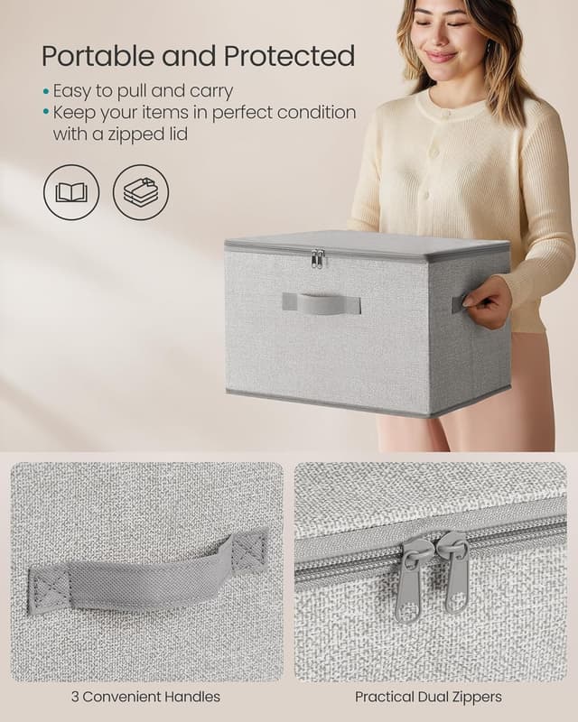 Thumbnail 2 de SONGMICS Foldable Storage Organiser Boxes