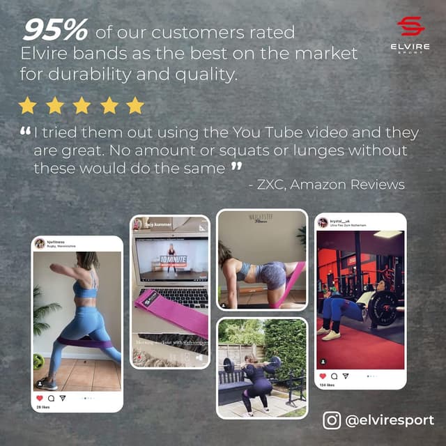 Detalle 2 de ELVIRE SPORT Elvire Fabric Resistance Bands (Set of 3) for Legs, Glutes & Squats