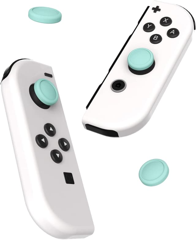 Detalle 2 de eXtremeRate PlayVital thumb grip caps for Nintendo Switch (Switch Lite & Switch OLED) – Misty Green