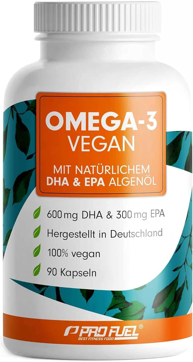 Detalle de Omega‑3 vegan Kapseln 60× — 600 mg DHA + 300 mg EPA pro Tag 💊