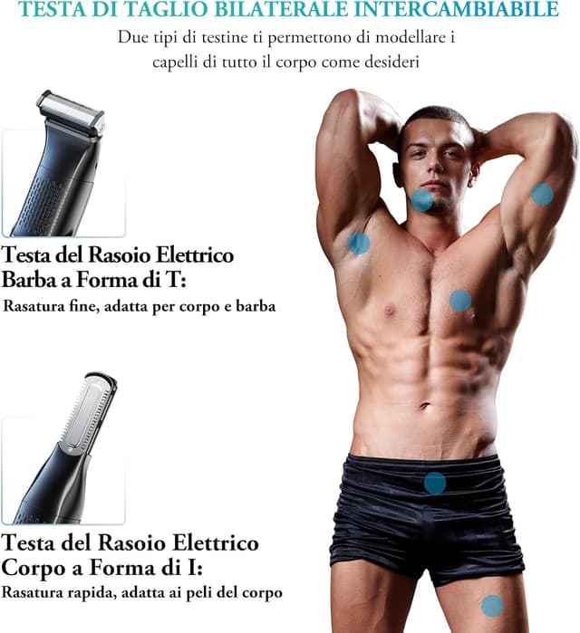 Thumbnail 2 de kensen Rasoio elettrico corpo 2-in-1, autonomia 100 min 🪒
