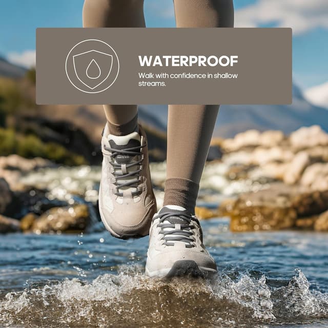 Detalle de NORTIV 8 Women’s Waterproof Hiking Shoes with Arch Support (Wicklow)