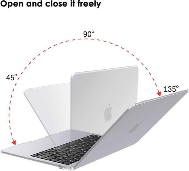 Detalle de Cover rigida trasparente Eleger compatibile con MacBook Air 15" (M2–M5) codici A2941, A3114, A3241, A3448