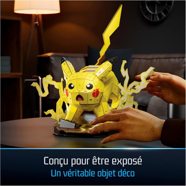 Detalle de 4D Build Puzzle 3D Pokémon – Maquette Pikachu (201 pièces) à construire et exposer