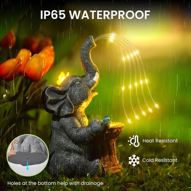 Thumbnail 3 de Dacoity Elephant Statue 6000mAh Solar Light