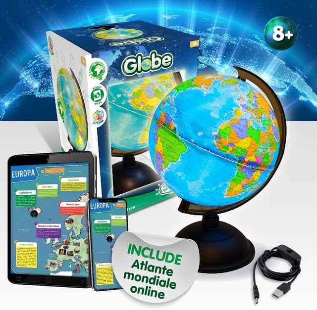 Detalle de Science4You Mappamondo Luminoso per Bambini +8 anni con atlante geografico e quiz