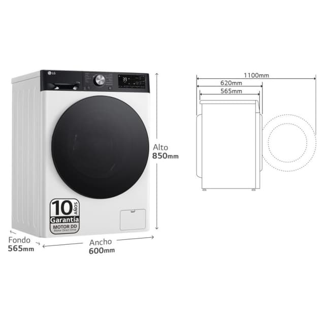 Detalle 2 de LG Serie 750 F4WR7509AGH Lavadora 9kg