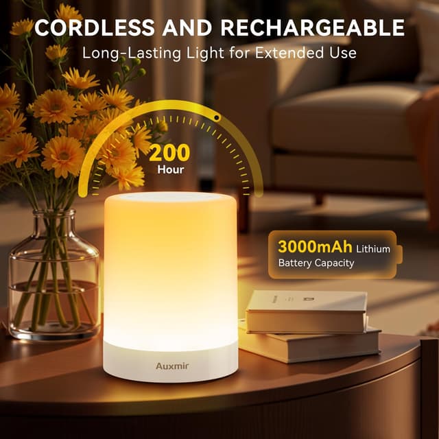 Detalle de Auxmir Lampada da comodino LED Touch