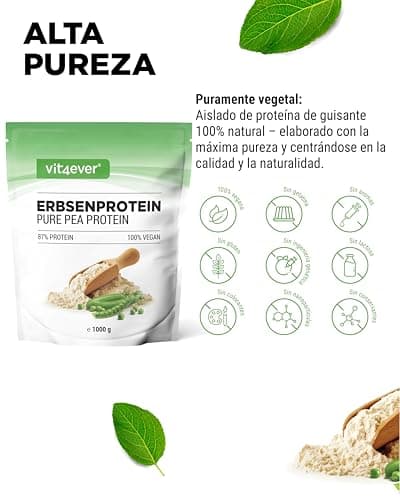 Detalle 2 de Vit4ever Pea Protein aislado de proteína de guisante (87%) en polvo, 1 kg