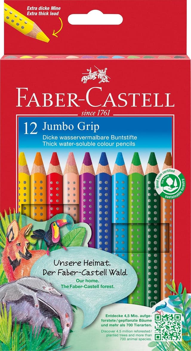 Imagen de Faber‑Castell 110912 Jumbo Grip Buntstifte 12er en OfertitasTOP