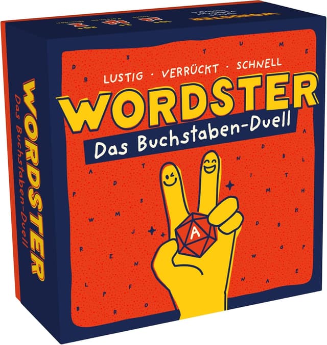 Detalle de WORDSTER – Das Buchstaben-Duell: Stadt Land Fluss Kartenspiel für 2 bis 8 Personen ab 10 Jahren