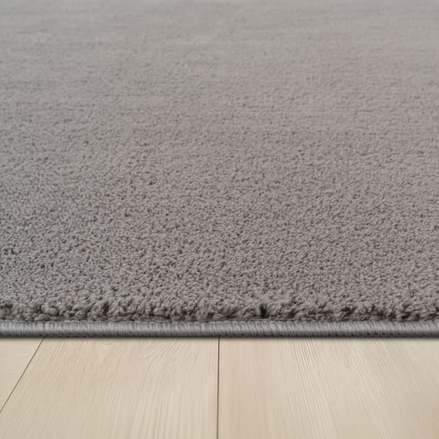 Detalle 2 de TT Home Wohnzimmer Teppich Kurzflor Grau 160x220