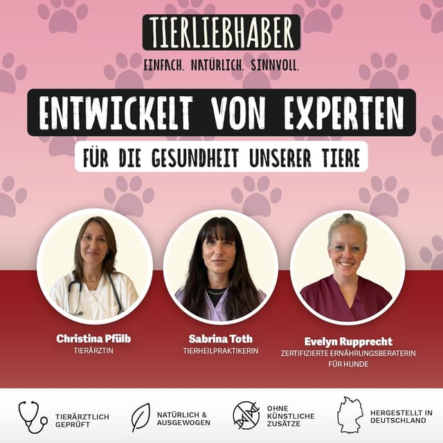 Detalle de TIERLIEBHABER Hundefutter Nass 400 g (6×) mit Rind und Gemüse – von Tierärzten entwickelt