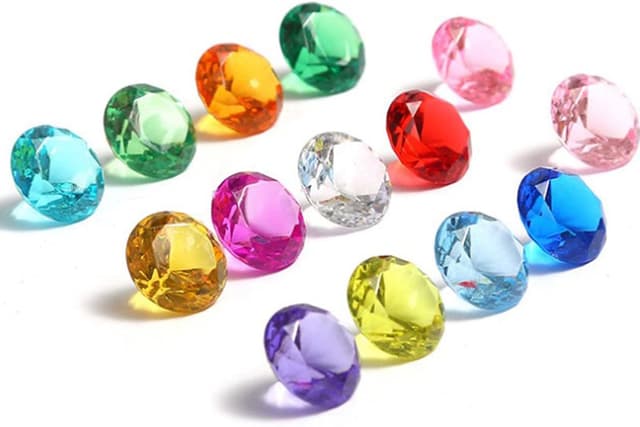 Detalle de DAHI Deko-Diamanten 30 mm für Hochzeit & Feste – transparente Kristallstreudeko (30 Stück)