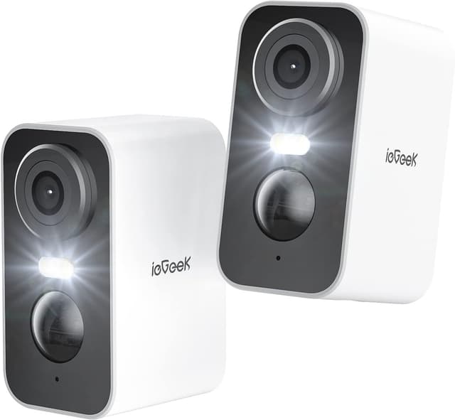 Detalle de ieGeek 2K wireless security camera 2 pack