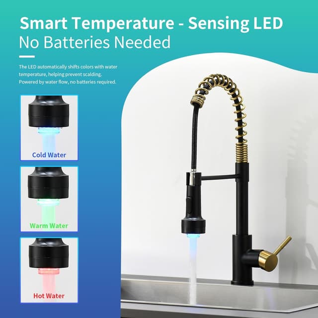 Thumbnail 2 de GIMILI Single-Hole Kitchen Faucet with Pull-Down Spray 🚰