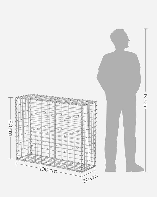 Thumbnail 4 de SONGMICS GGB283V1 Gabion pour Pierre 100 x 80 x 30 cm