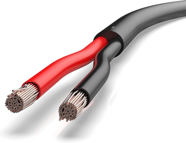 Detalle de AUPROTEC KFZ Kabel 2x0,75 mm², 20 m rund FLRYY I, farbcodiert schwarz/rot (2-polig)