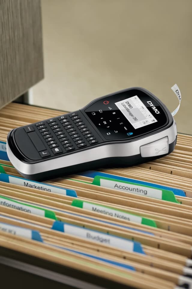 Detalle 1 de Dymo LabelManager 280 Case Kit QWERTZ – Etikettendrucker-Set mit LCD-Display