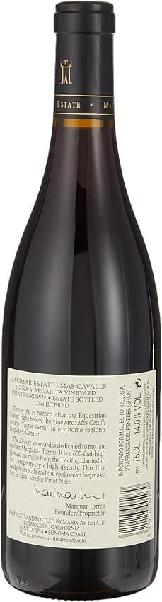 Detalle 2 de Marimar Estate Mas Cavalls Pinot Noir vino 75 cl
